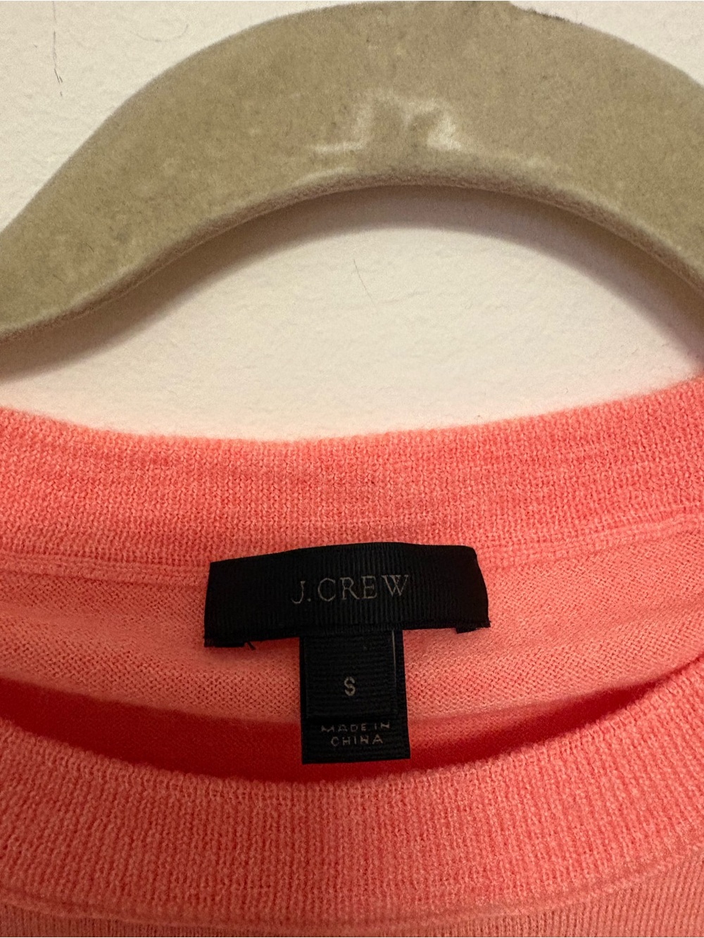 J. Crew Women's 100% Merino Wool Sweater Size S orange minimalist quiet luxury - Picture 2 of 4